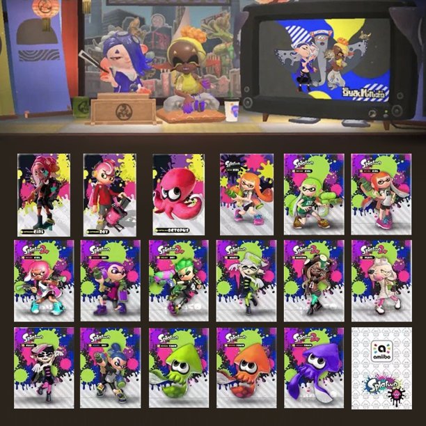 Tarjetas Amiibo Ehuebsd Splatoon PVC NFC Tag 3 uds para Switch ...