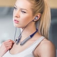 thumbnail image 5 of Nkmbld Portable Bluetooth Headphones Bluetooth Neckband Headphones Colorful Design HD Stereo Clear Sound Sporty and Ergonomic Neck Hanging Design, Blue, 5 of 5