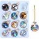 thumbnail image 1 of 12 bolas navideñas de cristal multicolor, mini prismas de 2,2 cm para árbol de Navidad, decoración para fiestas (multicolor), 1 of 5