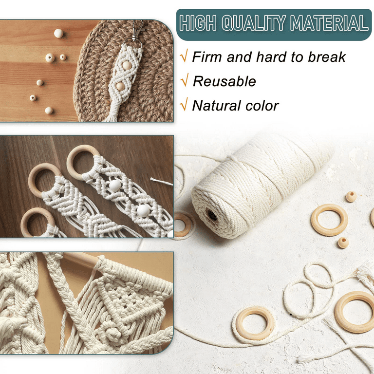  MIGO Creates Macrame Kits for Adults Beginners with 112 Macrame  Supplies and 5 Projects Book: This DIY Macrame Kit Includes 165 Yards  Macrame Cord with Craft Supplies & Materials to Start
