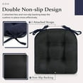 thumbnail image 4 of Chair Cushions for Dining Chairs, Non-Slip Kitchen Chair Pads with Ties, Tufted Shredded Foam Kitchen Chair Cushions Set of 4, 15.5" X 15.5", Navy, 4 of 12