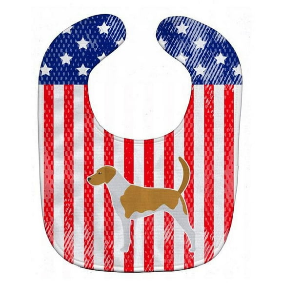 Carolines Treasures BB3298BIB USA Patriotic American Foxhound Baby Bib