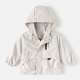 thumbnail image 6 of Edvintorg Boys Windbreaker Solid Color Waterproof Long Sleeve Zip up Hooded Rain Jacket with Pocket Clothes for Boys Size 2-12, 6 of 9
