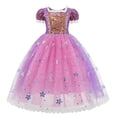 thumbnail image 4 of Disney Rapunzel Anna Elsa Princesa Vestido Niña Cenicienta Sirenita Ariel Disfraces de Cosplay Niños Bella Blancanieves Vestido, 4 of 5