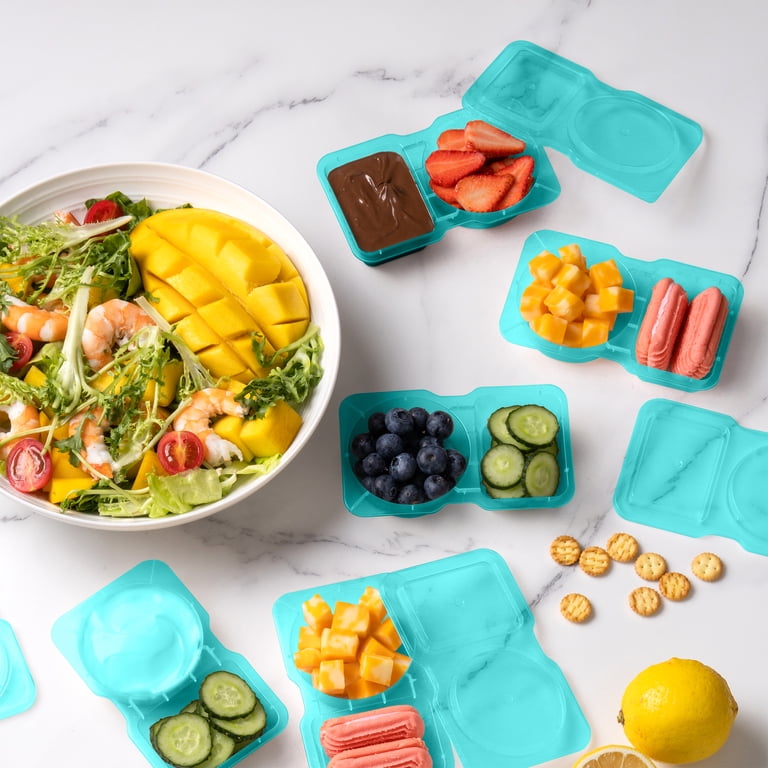 CWC 30PC 2 COMPARTMENT SNACK BOX Teal - Walmart.com