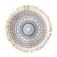 thumbnail image 2 of Mantel Individual Redondo para Mesa de Cocina Macarena Tejido a Mano Resistente Al Calor 33cm Borla Mandala Flor Comedor, 2 of 8