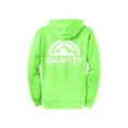 thumbnail image 2 of Gravity Outdoor Co. Zip-Up Hoodie - Neon Green - White Logo - Medium, 2 of 2