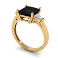 thumbnail image 2 of Three-Stone Engagement Ring for Women - 2.32ct Natural Onyx in 14K Yellow Gold Promise Ring, 2 of 5