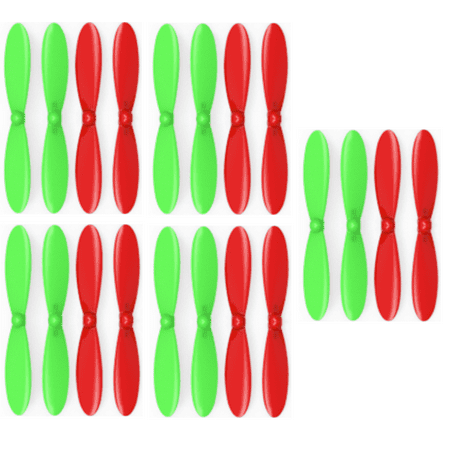 Image of HobbyFlip 55mm Green Red Propeller Blades Props 5x Compatible with Ribeisi Toys GWT-X5C Star