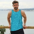 thumbnail image 6 of Daiia Blue Glitter Printed Men's Quick Dry Fit Muscle Tank Top Slim-Fit Tank Workout Tank Top Lightweight Sports Tank Top-3X-Large, 6 of 7
