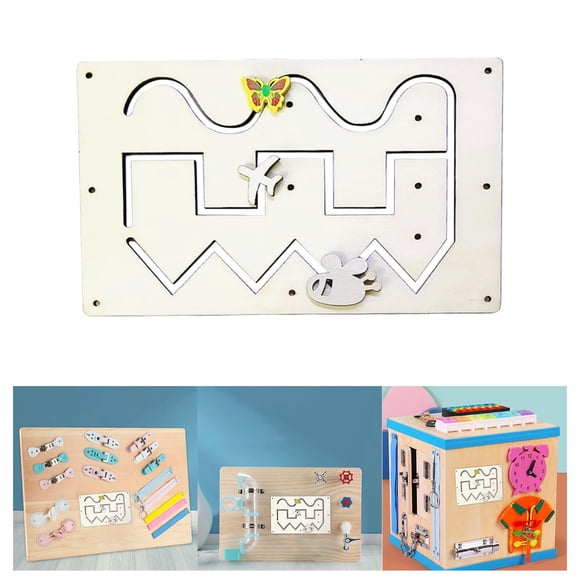 Tablero ocupado Montessori, habilidades motoras , accesorios educativos DIY multifuncionales, tablero sensorial para preescolar Estilo C Hugo tablero ocupado