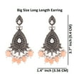 thumbnail image 2 of Efulgenz Indian Oxidized Jewellery Boho Vintage Tribal Crystal Ball Charms Dangle Statement Earrings for Women, 2 of 5