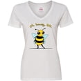 thumbnail image 3 of Inktastic Oh, Honey, No...- cute bee Women's V-Neck T-Shirt, 3 of 5