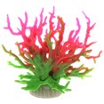 thumbnail image 1 of Decoración de arrecife de coral, mini decoración de coral sintético para decoración de acuario, rosa verde, 6.5 x 5.83 pulgadas, 1 of 7