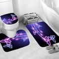 Purple Butterfly Bathroom Decor: 4 PCS Shower Curtain Set with Non-Slip ...