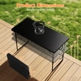 thumbnail image 6 of 4ft Folding Table, Fold-in-Half Plastic Table, Heavy-Duty Portable Utility Table with Adjustable Height Steel Legs & Carry Handle for Party, Camping, Picnic, Indoor Outdoor Use (Black), 6 of 6