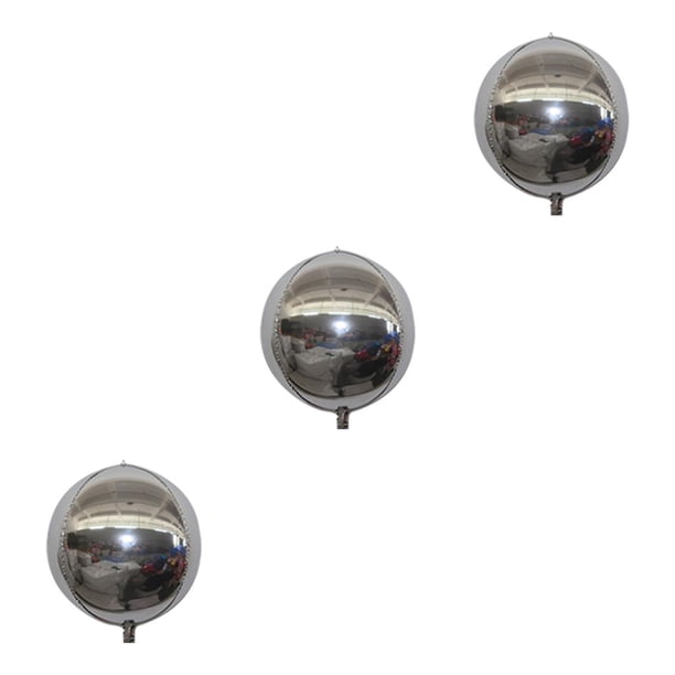 Matsuzay Globos de cumpleaños Película de aluminio Superficie lisa Globo de casa ligero Arreglo de ambiente Accesorios para fotos Plata Type1 NO1 Matsuzay CBP366989