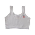 thumbnail image 2 of ATOGUTA Girls Long Line Sports Bra Size 9-14 Kids Athletic Seamless Stretchy Crop Tops Dance Yoga White, 2 of 3