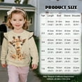 thumbnail image 2 of Xixirimido Giraffe Floral Beige Print Girls Toddler Sweatshirt Long Sleeve Ruffle Shoulder Pullover Sweater Graphic Crewneck Top Cozy Fall Winter Clothes, for 2-3T, 2 of 7