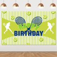 thumbnail image 5 of Tennis Theme Backdrop Tennis Birthday Party Decorations for Girls Green Yellow Tennis Happy Birthday Background Decor, 5 of 6