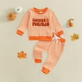 thumbnail image 2 of Zshosam Fall Family Photo Outfits Kids Toddler Baby Boy Outfit Long Sleeve Sweatshirt and Pants Set 2Pc Fall Clothes Size 12 18 Months,(Z02-Orange 12-18 Months), 2 of 5