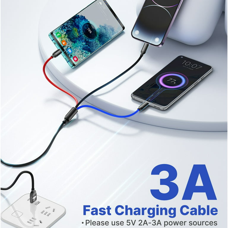 Ulinek Lot de 3 Cable USB C vers Lightning 2M Charge Rapide iPhone