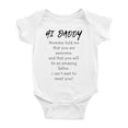 thumbnail image 1 of Hi Daddy I Cant Wait To Meet You! Funny Baby Bodysuits Unisex, 1 of 3