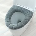 thumbnail image 1 of Cojín para asiento de inodoro más grueso y cálido, alfombrilla, tela suave, estirable, lavable Sincero Hogar, 1 of 5