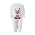 thumbnail image 3 of Disfraz Premium Conjunto navideño para padres e hijos Conjunto de ropa de dormir a cuadros con estampado de ciervos (Bebé blanco-9-12M) Kuymtek Blanco T 9/12 M Única para Unisex, 3 of 9