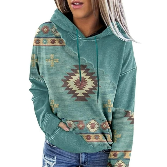 Brythos Hoodies for Women,Skin-Friendly Lightweight Fabric Womens Hoodies,Unique Western Print Women'S Fashion Hoodies & Sweatshirts,Gray,S