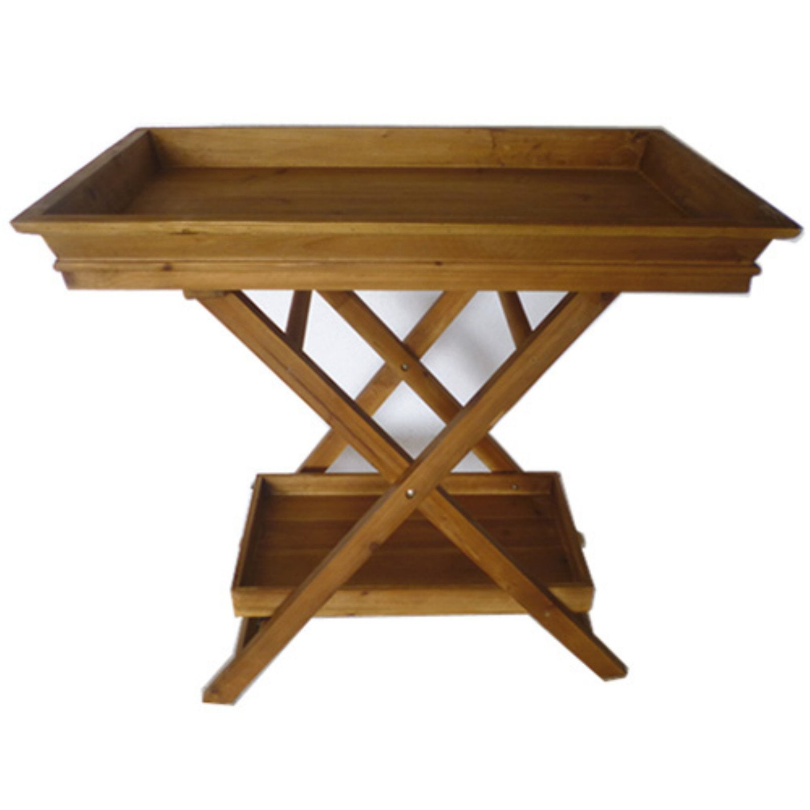 HGC Foldable Wooden Serving Tray with Stand