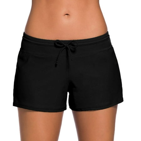 Lulshou Solid-Color Swim Shorts for Beach Activities - Women Swimsuit Shorts Swim Briefs Plus Size Bottom Boardshort Swim Short Breathable Cotton Women s Underwear