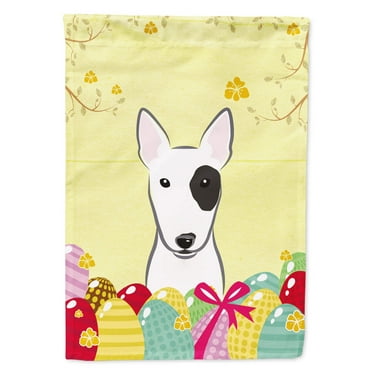 Carolines Treasures BB1891GF Bull Terrier Easter Egg Hunt Flag Garden