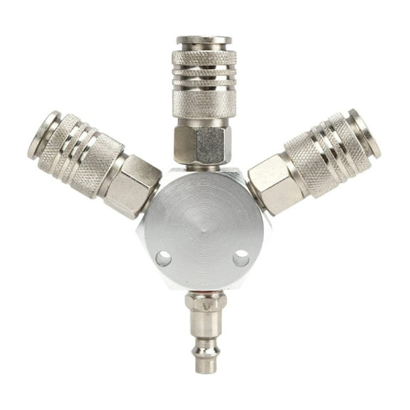 3 Way Air Hose Fittings, Air Splitter Quick Connect 3 Way Air Hose Connector, Airtight Sturdy Manifold Fitting For Water Pipelines Air Compressor Oil Pipeline
