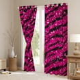 thumbnail image 3 of Homewish Tiger Stripes Black Out Curtains,Jungle Animal Curtains Pack of 2 (42x63 Each),Hotpink Bling Print Bedroom Curtains For Gir Boy,Super Cozy Room Decor, 3 of 6
