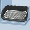 thumbnail image 4 of Mesh Dog Toilet Pet Training with Protection Wall Every Side No Litter Pan Puppy Training Tray Pee Pad Holder Indoor Dog Potty Tray Black, 4 of 7