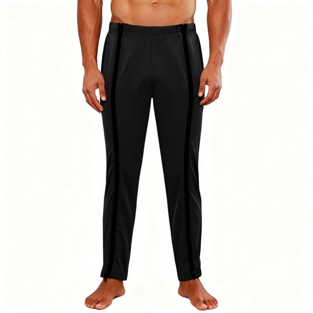 Ceisia Men's Trendy Solid Color Gift Full Front Zipper Pocket Loose Casual Sport Basketball Training Pants