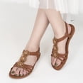 thumbnail image 6 of Ablanczoom Womens Sandals Summer Comfort Flower Dressy Flats Sandal for Women Shoes, 6 of 6