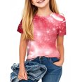 thumbnail image 3 of GERsome Girls Short Sleeve T Shirts Summer Crewneck Graphic Tee, Sizes 3-14 Years, 3 of 8