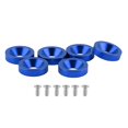 thumbnail image 3 of 6pcs Car Motorcycle License Plate Frame Fender Bumper Engine Cover Washer/Bolt Kit (Blue), 3 of 8