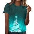 thumbnail image 2 of Fiudx Ofertas de La Semana Camiseta de Manga Corta con Cuello Redondo y Estampado Informal para Mujer, 2 of 4