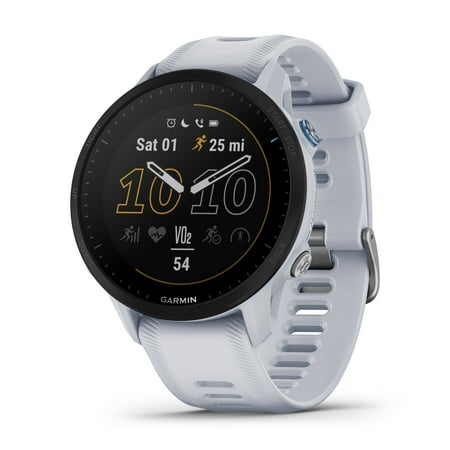 Garmin Forerunner® 955, GPS Running Smartwatch, Tailored to Triathletes, Long-Lasting Battery, Whitestone