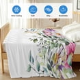 thumbnail image 4 of Eucalyptus Flower Cooling Blanket,Lightweight Breathable Summer Throw Blanket with Double Sided Cold Effect,Sage Green Botanical Boho Leaf Pink Picnic Blankets Bed Sheet for Hot Sleepers 60"x80", 4 of 8