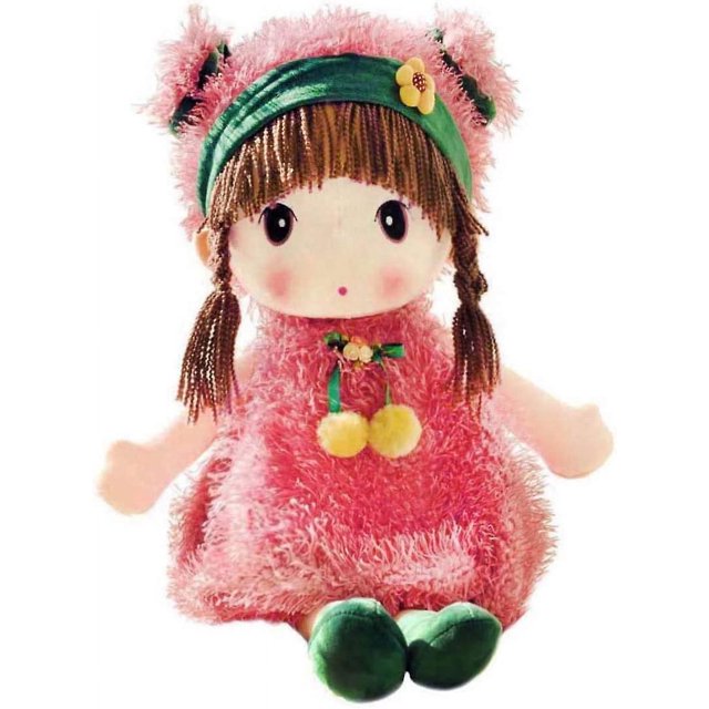 Liangnv Muñeca de peluche Kawaii de 24', buenos regalos para niños y bebés. (Rosa)