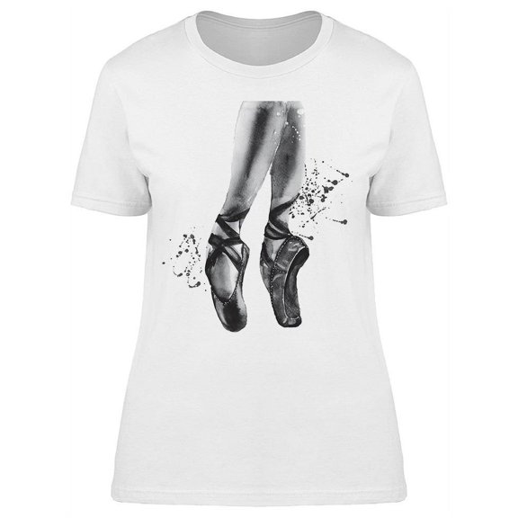 Pointe Pose Ballerina Feet T-Shirt Women -Image by Shutterstock, Female Small
