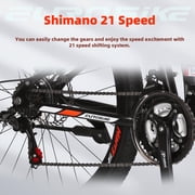 Full Suspension Mountain Bike, S7 Mountain Bike for Mens, 27.5 Inch Mens Mountain Bikes, 21 Speed, Shock Absorber, Disc Brakes, Adult for Mens Bicycle Multi-Spoke Orange