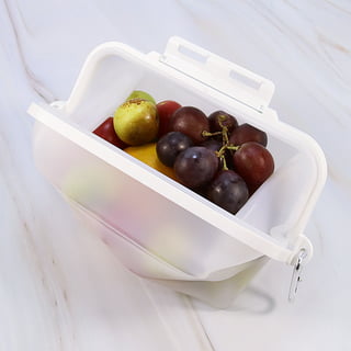 Silicone Food Storage Bag, Reusable Stand Up Zip Shut Bag, Leakproof  Containers, Fresh Bag, Food Storage Bag, Fresh Wrap Ziplock Bag - Temu