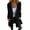 Black, variant on Womens Pea Coat Faux Wool Single Breasted Long Trench Coat Peacoat Dress Coat Winter Womens Casual Hooded Jacket Trench Coat