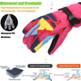 thumbnail image 3 of Invierno al aire libre montar motocicleta flor costura antideslizante cálido invierno frío guantes de esquí MFZFUKR CPB-US-XD381-1, 3 of 5
