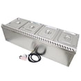 thumbnail image 3 of TECHTONGDA LP Gas Food Warmer Canteen Steam Heater 4-Pan with Pressure Relief Valve, 3 of 9